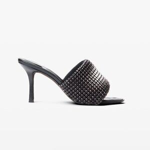 NEW Alexander Wang Heiress 85mm Mule Sandal in Crystal Mesh 37